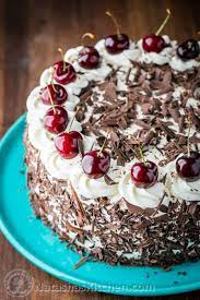 German Chocolate Cake With Cherries gambar png