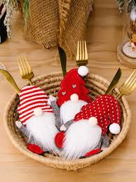 1pc Cutlery Holder Bags Xmas