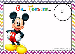 Mickey Mouse Invitations Template Clipart Images Gallery For