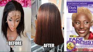 how to dye your wig honey brown using
