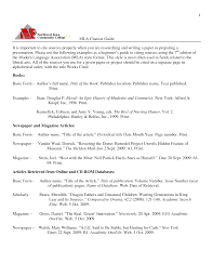 Reference Format Mla Examples Mla Format Citation Page Wheel Of