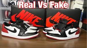 air jordan 1 black toe real vs fake
