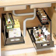 2 tier under sink organizer sliding