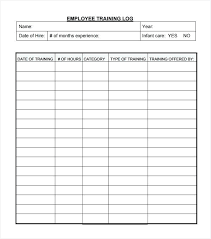 Employee Training Record Template Staff Log Skincense Co