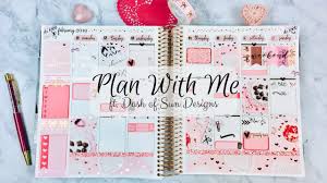Plan With Me Valentines Day Ft Dash Of Sun Designs Erin Condren Life Planner