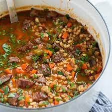 Best Ever Beef And Barley Soup In 2020 Beef Soup Recipes Beef  gambar png