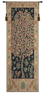 pastel tree portiere belgian wall tapestry