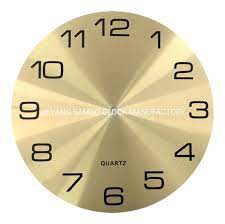 Decorative Golden Aluminum Metal Clock