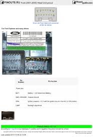 Rather, any and all parts purchased through this website are sold to you by your dealer. Ford 2001 2005 Head Unit Pinout Diagram Pinoutguide Com