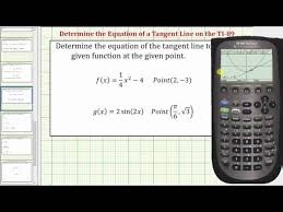 Determine Equations Of Tangent Lines On