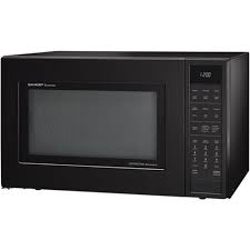 Microwave has a bigger capacity to cook and reheat larger portions of food. Sharp Carousel 1 5 Cu Ft Mid Size Microwave Black Smc1585bb Best Buy