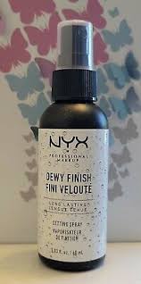 nyx makeup setting spray dewy finish