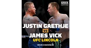 Resultado de imagem para JUSTIN GAETHJE X JAMES VICK CARTAZ DO UFC