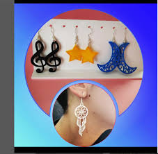 stl file g clef earrings 3d printing