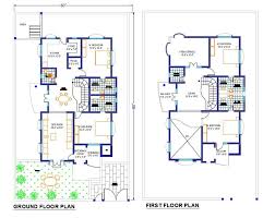 50x80 Ft House Plan Autocad Drawing