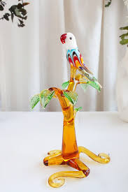 Glass Art Parrot Murano Glass Bird