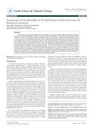 Pdf Assessment Of The Reliability Of World Weather Online