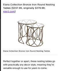 Elana Collection 2 Piece Nesting Tables
