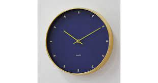 Deila Clock Navy Blue Gold