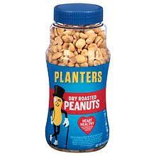 planters dry roasted peanuts jar