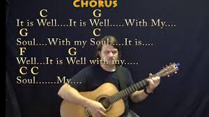 It Is Well With My Soul Hymn Guitar Lesson Chord Chart In C With Chords Lyrics
