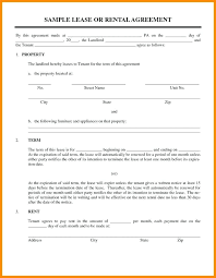 Sample Of House Rental Agreement Template Doc Legal Property Lease