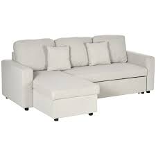 Homcom Sectional Sleeper Sofa Linen