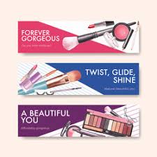 makeup artist banner with business