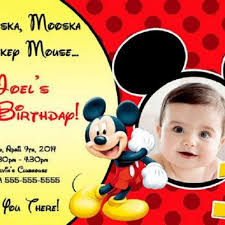 Mickey Mouse Birthday Invitation Printable Boy Or Girl