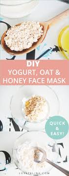 diy yogurt oat honey face mask
