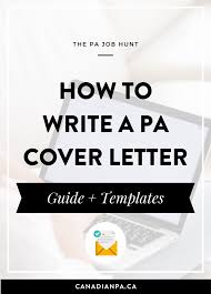 cover letter for a pa job posting