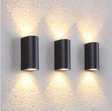 black outdoor wall lights led up down