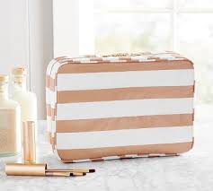 meritt gold stripe ultimate makeup bag