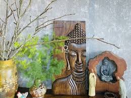 Buddha Wood Minimalist Wall Art Decor