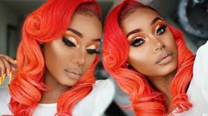 the perfect bright red hair on woc