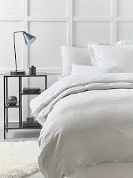 washed linen bedding soft grey