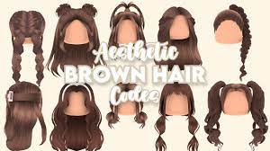 aesthetic brown hair codes for bloxburg