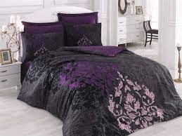 Bedding Set Purple Black