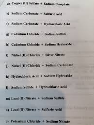 solved a copper ii sulfate sodium
