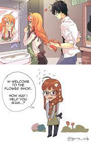 Futaba gets a job at the Flower shop. (Art by Goro_orb) : r/PERSoNA