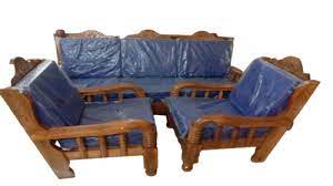 Teak Wood 5 Seater Wooden Sofa Set At