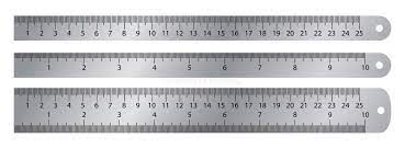 Realistic Metal Ruler. Vector Markup for 10 Inches and 25 Centimeters  Rulers Stock Vector - Illustration of concept, isolated: 171905477