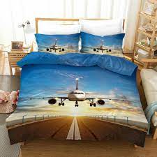 Aircraft Plane 3d Printed Set Bedding