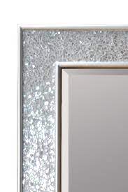 mosaic wall mirror 90x60 cm silver