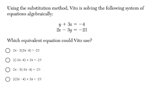 Using The Substitution Method Vito Is