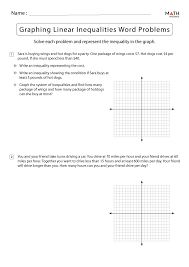 Linear Inequalities Worksheets With