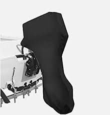 Full Outboard Motor Cover Boat Engine Cover Waterproof Heavy Duty Black