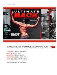 ultimate workout and nutrition plan by