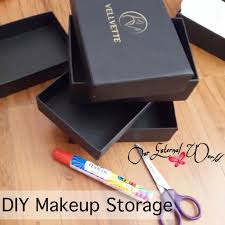 diy makeup storage box tutorial using
