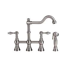 brienza 2 handle bridge kitchen faucet